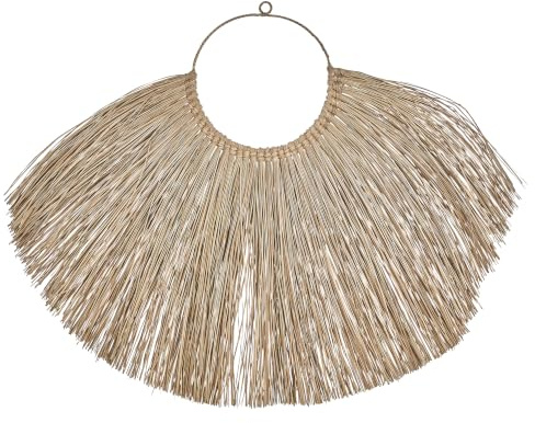 Beliani Boho naturale colore chiaro giacinto d'acqua fibre Wall Art Decor Accessorio rotondo
