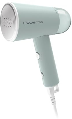 Rowenta Mini Travel Steamer for Clothes, Portable Handheld Steamer with 2.3 Oz Tank, Foldable, 1100 Watts, Ironing, Travel Essentials, Green, DR1014