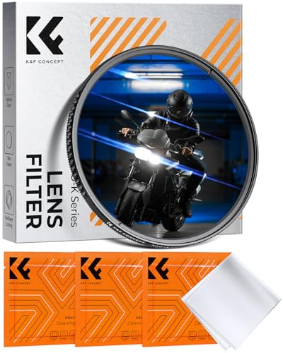 K&F CONCEPT 55mm Blue Streak Anamorpher Effekt | Blaue Streifenfilter Anamorphic Light Flare Effect Filter,Optisches Glas Nano-Beschichtung,Nano-Klear,FE309