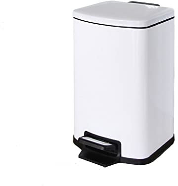 Papeleras Para Cocina Pie de acero inoxidable de acero inoxidable cuadrado de estilo nórdico PUEDE DE PUEDE DE COCINA DE COCINA DE COCINA DE CACINA BAÑO Baño de acero inoxidable Basura de acero inoxid