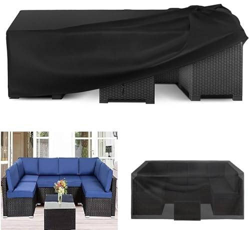 Abdeckung Für Gartenmöbel Wasserdichtes,Abdeckhaube Gartenmöbel 95Lx55Wx95HcmSchwarz Abdeckplane Wasserdicht Gartenmöbel Anti-UV Abdeckplane Gartenmöbel Staubdicht 420d Oxford Gartentisch Abdeckung