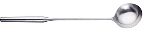 Hoement Cucharón de Sopa Largo de Acero Inoxidable para Cocina Profesional, Cazo Sopero Resistente Mango Ergonómico Antideslizante, Adecuado para Restaurantes, y Comedores