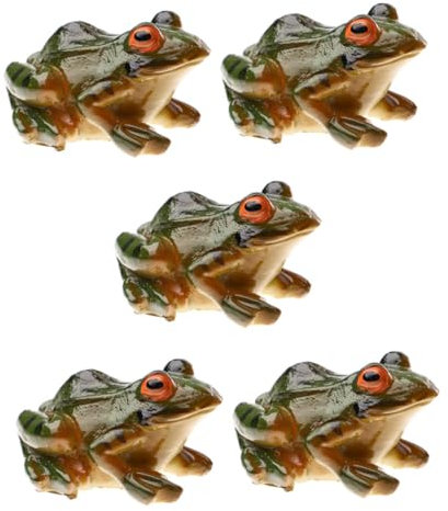 MERRYHAPY 5St simulierte Froschverzierung Desktop-Frösche-Statue Blumentopf Frösche Pflanzer-Frosch-Statue Animal Figures gartenskulptur Mikrolandschaftsornament Blumentopf- Harz