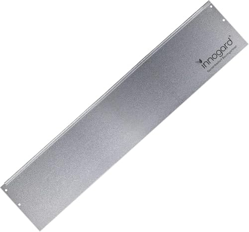 innogard 6001-002 – Rasenkante schmal – aus Alu-Zink – 100 x 0,1 cm Beet-Einfassung, Korrosionsschutz, 18 cm Höhe | Beeteinfassung mit Korrosionsschutz