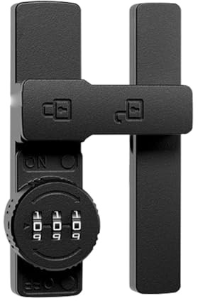 RANJOVER 180 Degrees Sliding Door Lock Password Lock Interior Door Bolt Free-Punch Anti-Theft Door Lock Bolt A