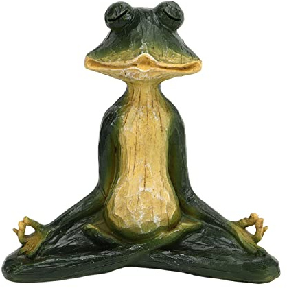 Itonash Yoga-Frosch-Figuren, Frosch-Statue, Garten-Außendekoration, Meditierender Frosch, Meditierende Frosch-Statuen, Frosch-Figuren, Yoga-Dekoration