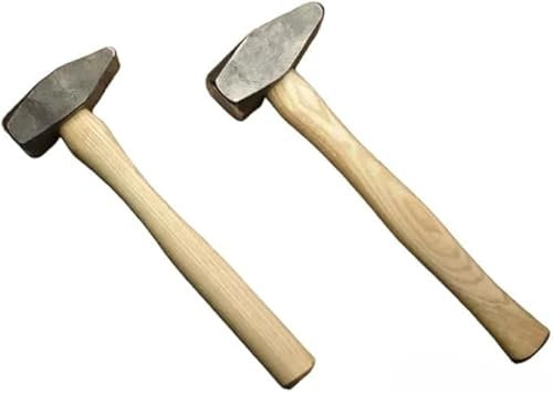 Lot de 2 marteaux forgerons forgés à la main pour un usage intensif - Marteau de forge - Marteau à griffes - Outil de martelage
