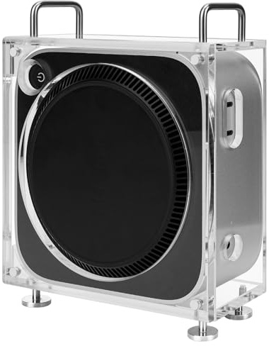 Geekria Support de châssis, Support de boîtier pour Ordinateur en Acrylique, Compatible avec Apple 2024 Mac Mini M4 / M4 Pro, Accessoires de Bureau, Dissipation Thermique optimisée (Transparent)