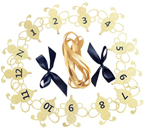 JOINPAYA Geburtstag Fotobanner Mit Holzklammern Goldene Deko Für Ersten Geburtstag Süßes Design Für Babyfeiern Leicht Anpassbare Foto-wanddekoration Für Unvergessliche