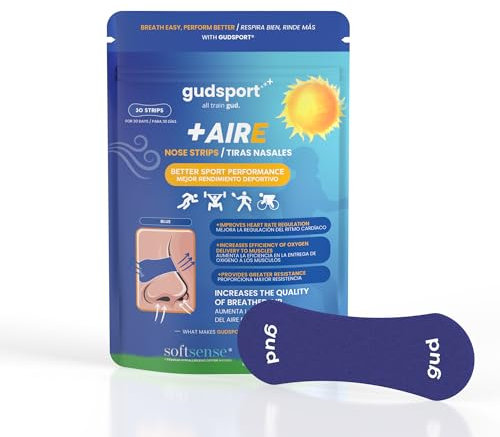 gudslip ZZZ Tiras nasales Gudsport - Gudslip - Mejoran la respiración al practicar deporte. Mayor flujo de aire y protección antisudor.