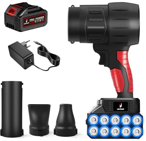 Turbo Jet, ventola per auto, 35000 giri/min, ventilatore turbo violento, ventilatore elettrico senza fili, ventilatore a getto d'aria, soffiatore d'aria a mano, per neve, fogliame e polveri