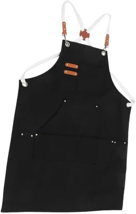 NUOBESTY Delantal De Lona Resistente Para Hombre Con Múltiples Bolsillos Para Barbacoas Jardinería y Trabajo Taller Para Carpintería y Soldadura