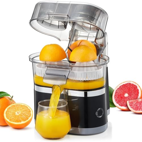 Spremiagrumi elettrico - Potente spremiagrumi da 100 W, 18000 giri/min, capacità 500 ml, facile da pulire, parti lavabili in lavastoviglie per succo d'arancia fresco