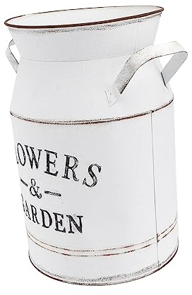 FUTUREORYY 1 Pièce Vase de Fleurs Vintage Pot de Composition Décoratif pour Bureau Maison Ornement de Style Ancien Motif Lettrage