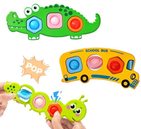 Afufu 3Set Sensorik Spielzeug für Kleinkinder ab 10 Monaten, Lernspielzeug Sensorisches Entwicklungsspielzeug, Montessori Motorikspielzeug, Reisespielzeug, Stressabbau Fidget Toys für Jungen Mädchen
