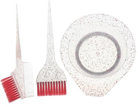Hemobllo Set Pinceau et Bol pour Teinture Cheveux Réutilisable Bol Épais avec Graduation pour Mélange Facile Brosse Souple pour Application Uniforme Kit Coloration Pratique pour Salons et