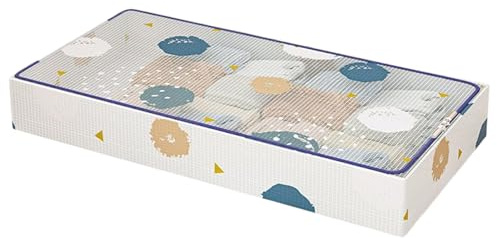 Tuxuseo Cajas de almacenamiento para debajo de la cama - Cajas de almacenamiento debajo de la cama, organizadores apilables transparentes con ruedas para edredones, lavandería, armario, embalaje