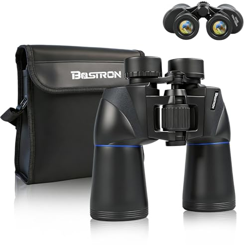 BOSTRON 10x50 Jumelles Professionnelles pour Adultes et Enfants de Objectif FMC et Prism BAK4 - Jumelles Compactes pour L'observation des Oiseaux Voyage Jeux de Football