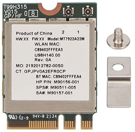 Ouitble WiFi 6E Wireless Network Card 2400Mbps Gigabit High Speed 2.4G 5G 802.11AX M.2 NGFF Bluetooth 5.2 NIC Adapter for Home Office Gaming Streaming PCB Material Plug and Play