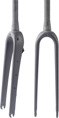 CUCKQUIC Gravel Fibre De Carbone Vélo De Route Fourche Rigide 700C 1-1/8'' Tube Droit/Conique Fourche Avant pour Vélo Frein À Disque QR 9X100mm Fourche Rigide pour Vélo B-Tapered