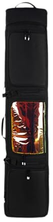 PUXZYAX Sac à skis pour hommes et femmes conçu avec un intérieur spacieux et des options de transport pratiques, facilitant le transport et le rangement. Ce sac à de ski est, Noir, 178 x 34 cm