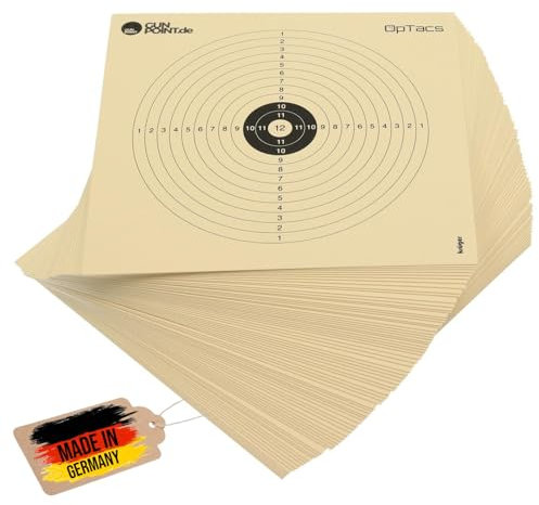 50 Stück Luftgewehrscheibe 14 x 14 cm/Zielscheibe Luftgewehr
