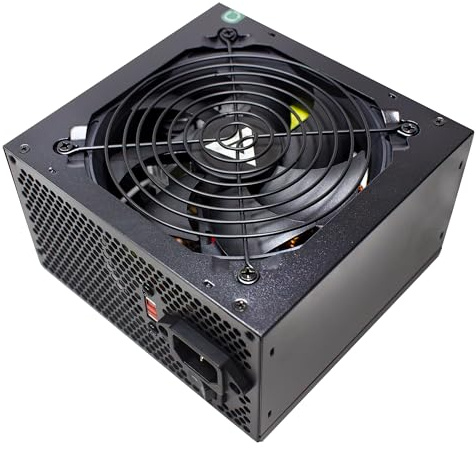 APEVIA VENUS450W 450W ATX Alimentation Ordinateur, Bloc d'alimentation avec ventilateur auto-contrôlé 120 mm, commutateur 115/230 V, toutes les protections