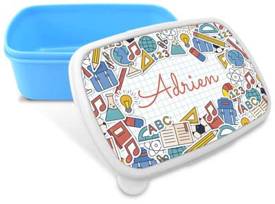 LolaPix Fiambrera Personalizada Infantil. Caja Merienda. Caja Almuerzo Infantil. Tuper Niño Colegio. Taper Niños Colegio Personalizado. Taper niña niño. COLOR A ELEGIR. School
