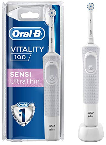 Oral-B 610519 Vitality 100 Sensi Ultrathin Rechargeable Electric Toothbrush, 1 Count