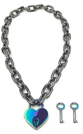 Succuba Two Keys Choker Necklace with Box for Women Girls Men