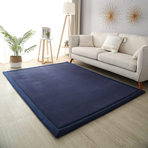 Joydec Krabbelmatte Baby und Spielmatte, Dick und Weicher rutschfest Krabbeldecke für Kleinkinder, Kinderteppich Kinderzimmer Mädchen Jungs, Grösse:150x200 cm, Farbe:Dunkelblau