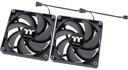 Thermaltake CT140 PC Cooling Fan | 2 Pack, Schwarz