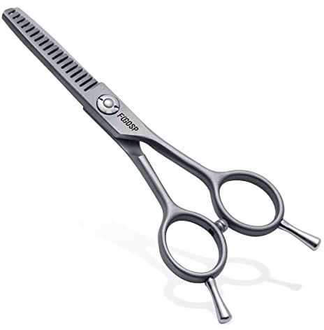 FOGOSP Ciseaux à effiler de 11,4 cm pour chiens avec pointe ronde de sécurité pour petits chiens, visage, pattes et oreilles - Ciseaux de toilettage professionnels pour petits chats (mélangeur de 11,4
