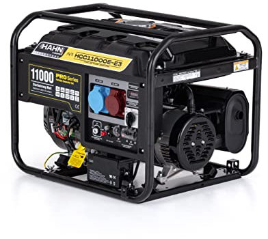 Generatore a benzina 8 kW – 3 fasi 230 V/400 V gruppo di emergenza – Generatore di corrente silenzioso con serbatoio da 25 l, AVR, isolamento delle vibrazioni e avviamento elettrico