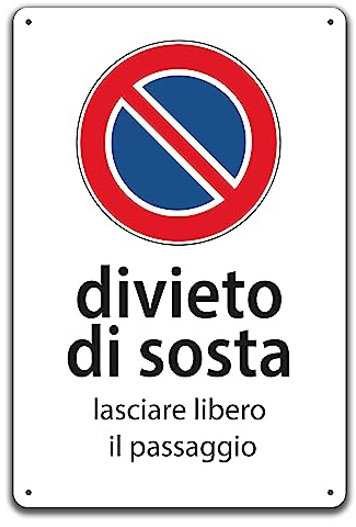 Phonecasing Cartello Segnale Divieto di Sosta - Parcheggio 3 mm Composito (15 cm x 20 cm, Divieto di Sosta)
