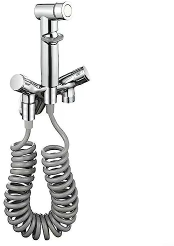 SPORTARC 1-in-2-out Doppelsteuerventil, Messing und ABS, 2/2-Ventil, Doppelgriff, Silber