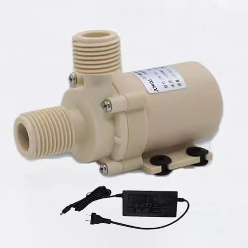 Toplionace Pompe de Surpression pour Chauffe Eau Solaire 24V Pompe à Eau Chaude et Froide CC Sans Balais de Qualité Alimentaire Micro Pompe de Circulation pour Chauffage Par le Sol