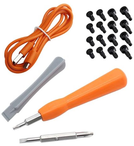 Christol Doorbell Screws Doorbell Screwdriver Set 16Screws Charger Cable Included Doorbell Security Screw Replacement Rings Doorbell Screwdriver