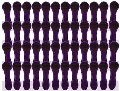 48 pinzas para la ropa con muelles en espiral y agarre suave, tacto suave, color lila antracita