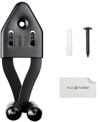 Eco-Fused 1x Support mural vertical pour épée - Accroche murale pour affichage de dague - Support multifonction réglable - Râtelier mural en acier inoxydable pour hache, dagues, couteaux (Noir)