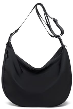 LENAOBEN Crossbody Moon Bag Halbmond Handtasche Wasserabweisend | Stylische Umhängetasche mit verstellbarem Gurt (Small)