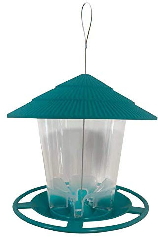 Kolibri-Futterstation 2024, Fenster-Vogelfutterstation, 4 Futteröffnungen mit Sitzstange, leicht zu reinigen und zu befüllen, wasserdichter Kunststoff zum Aufhängen, Wildvogel-Futt