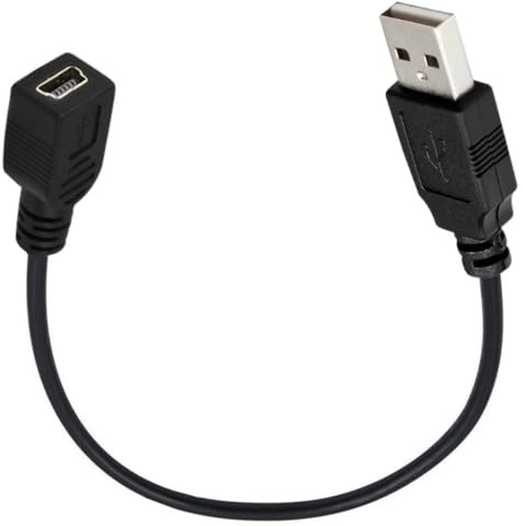 innov8 Mini USB 5Pin Female to USB 2.0 Type A Male Extension Cable 0.25m