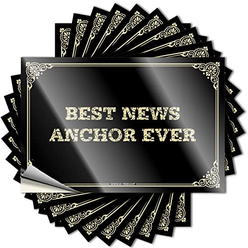 Auto-Aufkleber und Aufkleber, Motiv: Best News Anchor Ever, großer Bandaid-Aufkleber für Auto, 12 x 18 cm