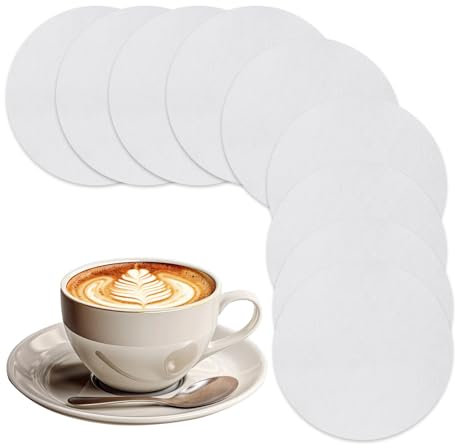 SHIYUAN 500Pcs Coffee Paper Filters, 2.5 Inch White Coffee Filters Papers, Replacement Round Paper Filters for Pour-Over, Filters Impurities, Paper Material