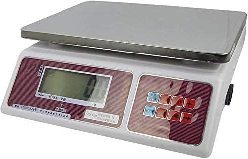 CTCOIJRN Bilancia da Cucina Bilancia Elettronica for Alimenti Bilancia Industriale in Acciaio Inossidabile Bilancia Digitale Display LCD for fabbriche Ristorante Carne Frutta Convenienza S(30kg/1g)