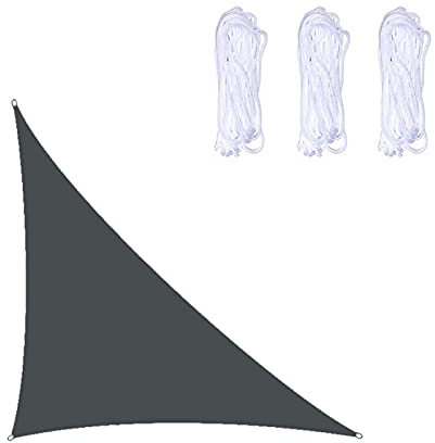 5 x 5 x 7,1 m impermeabile blocco UV parasole vela baldacchino per patio esterno cortile giardino forma triangolare con tenda e panno ombreggiante