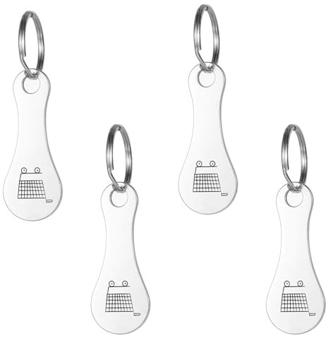 jatimdotin 4Pcs Trolley Token, Shopping Trolley Removers, Removable Shopping Trolleys Token Keyring for Releasing Supermarket Trolleys