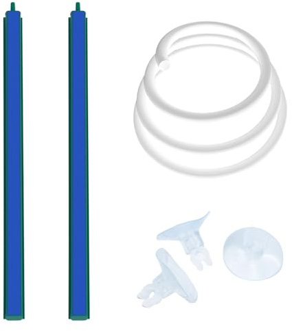 Air Stone Bar Bubble Diffuser,2Pcs Fish Tanks Aquariums Oxygen Tube Hook Bubble Release Diffuser,Strip Air-stones Air Pumps Hydroponics (31.6cm/12.44inch)