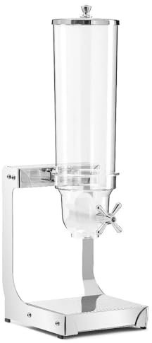 Forgast Distributeur de céréales, Plastique, Célibataire, Capacité 2 litres, pour céréales, muesli, cornflakes, bonbons, snacks, Parfait pour les hôtels, maisons, salles à manger, 17.5x23.4x63.5 cm